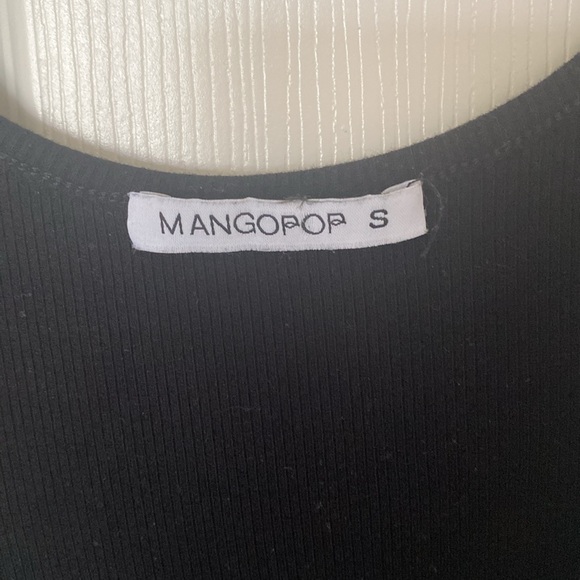 Bodysuit(Mangopop) black, ribbed, size small; NWOT - Picture 7 of 7
